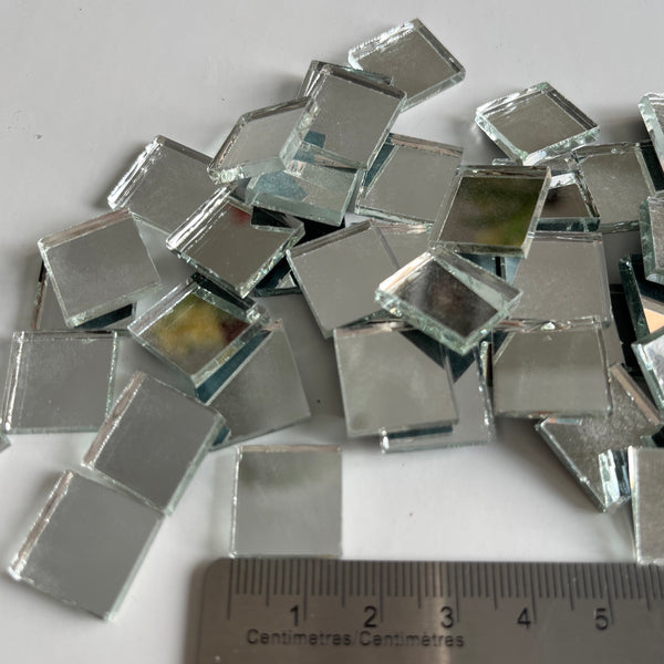 Silver Mirror Tiles 15x15mm - 4oz
