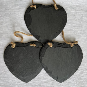 4.7' Blank Slate Heart Ornament w/Jute Hanger
