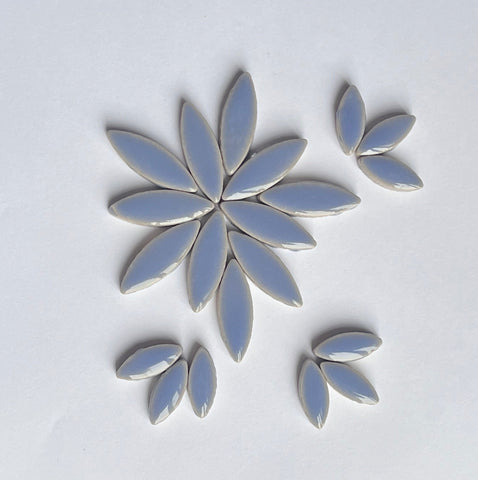 Ceramic Petals & Leaves for Mosaics - Cornflower Mix