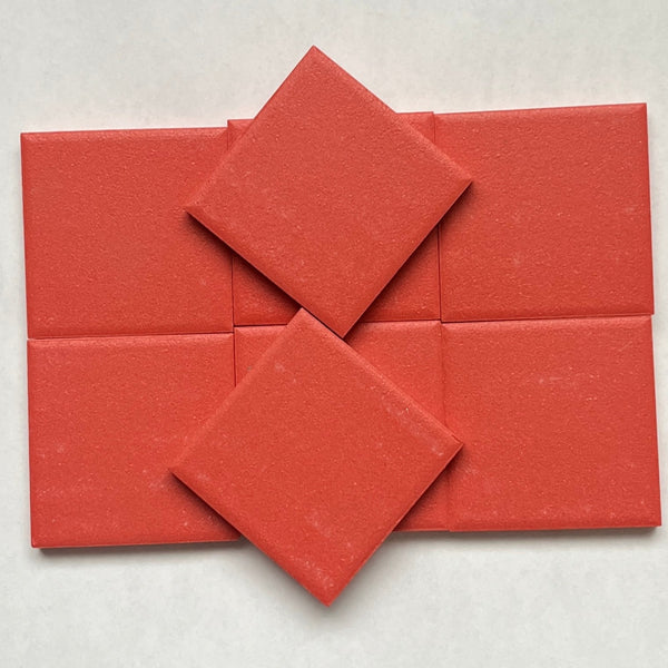 Azulejos de porcelana sin esmaltar - Rojo