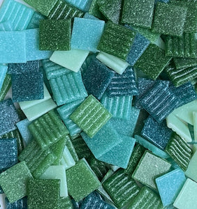 Mezcla de ondas verdes vítreas de 20 mm, 1 libra