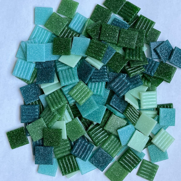 Mezcla de ondas verdes vítreas de 20 mm, 1 libra