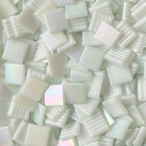 Iridescent 20mm - Vitreous Tiles WHITE