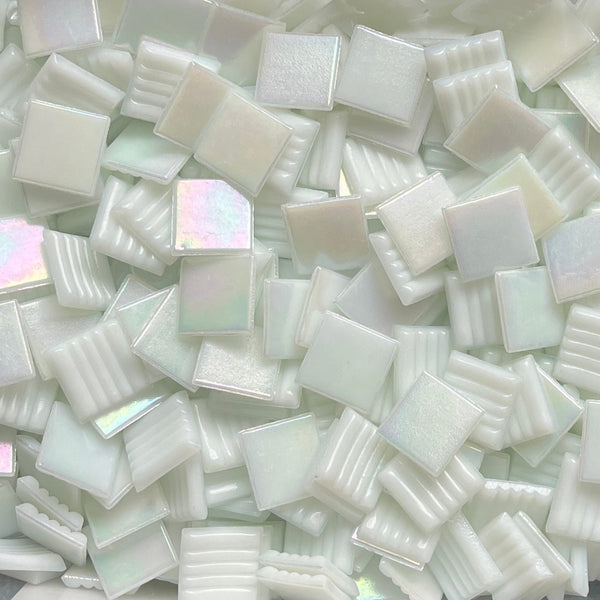 Iridescent 20mm - Vitreous Tiles WHITE