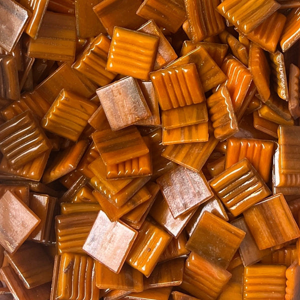 Gold Streaky 20mm - Vitreous Tiles PUMPKIN SPICE