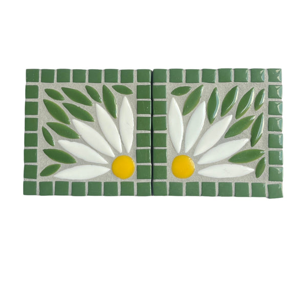 Floral Coasters Mosaic Kit White Petals