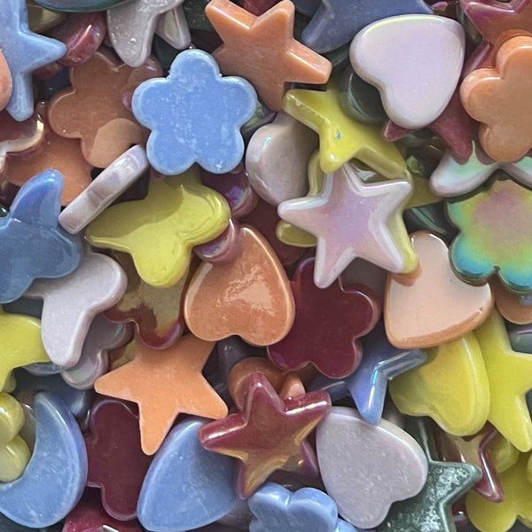 Glass Charm for Mosaic - Mix 4 oz Iridescent
