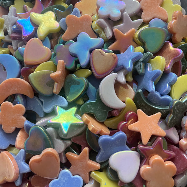 Glass Charm for Mosaic - Mix 4 oz Iridescent