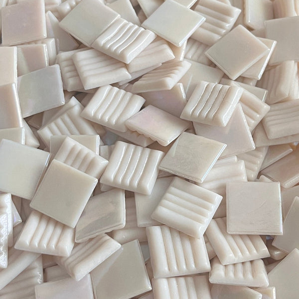 Iridescent 20mm - Vitreous Tiles IVORY