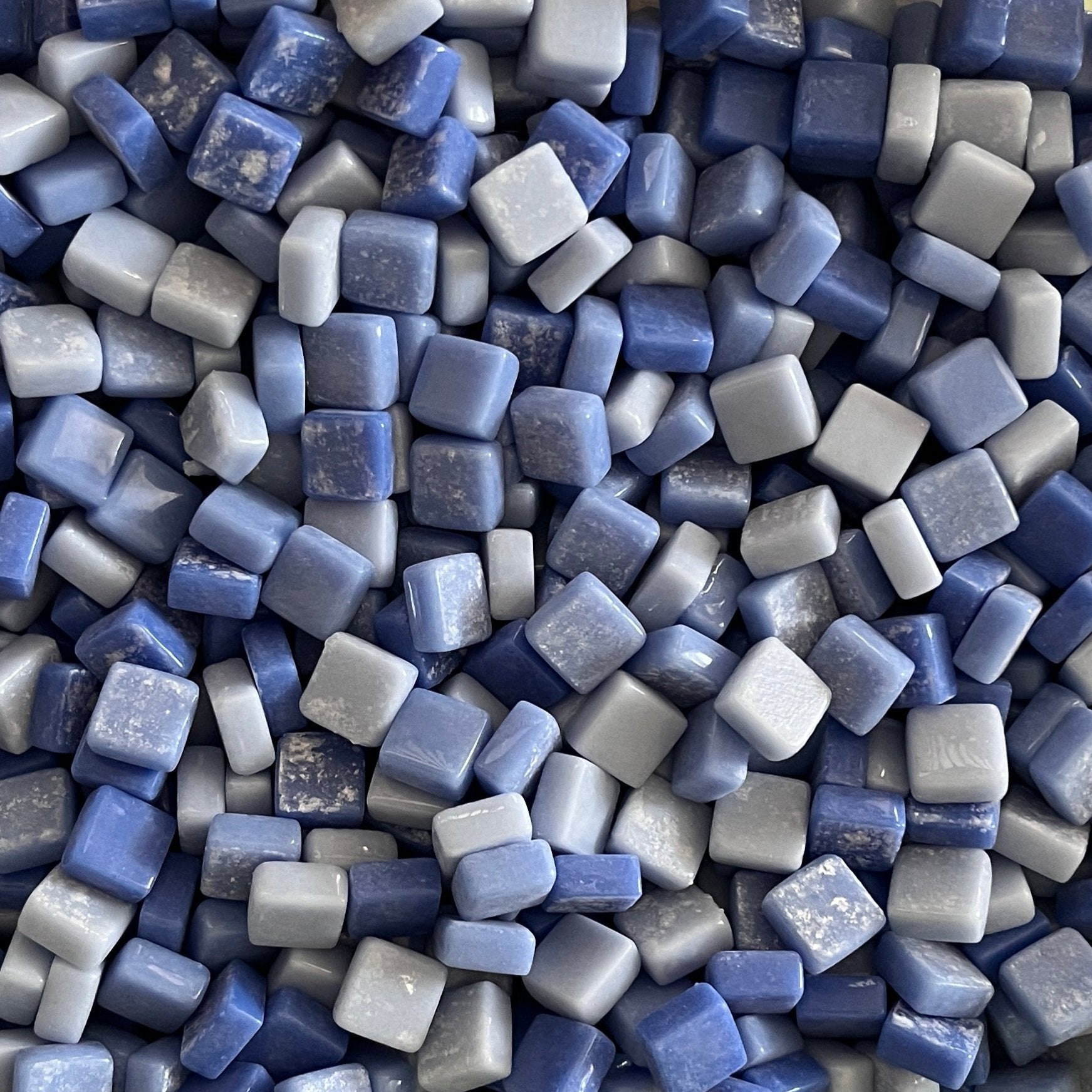12x12 mm Squares Blue Mix