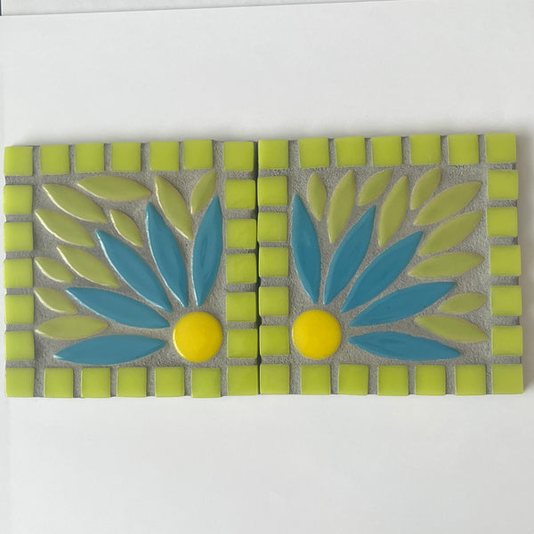 Floral Coasters Mosaic Kit Blue Petals