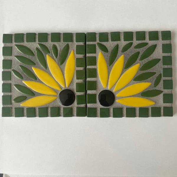 Floral Coasters Mosaic Kit Yellow Petals