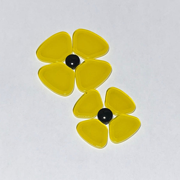 Pétalos de cristal en forma de 4 oz, color amarillo