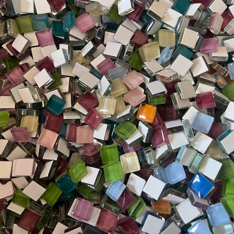 10x10 mm Crystal Glass Tiles - MINI MIX - 1/2 lb 2025
