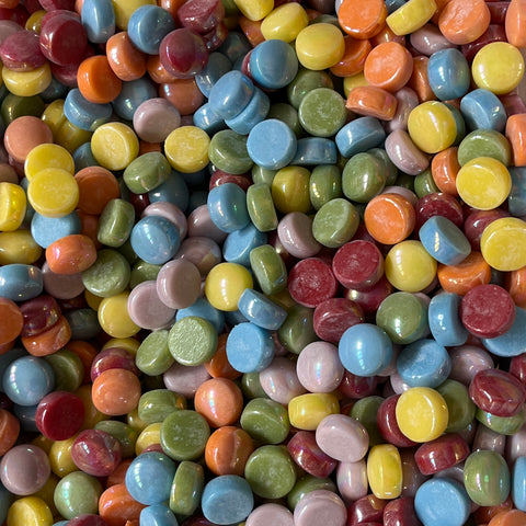 Iridescent 12mm Round Glass Mosaic - FESTIVE MIX 2025