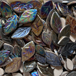 Ceramic Leaves 4 oz IRIDESCENT