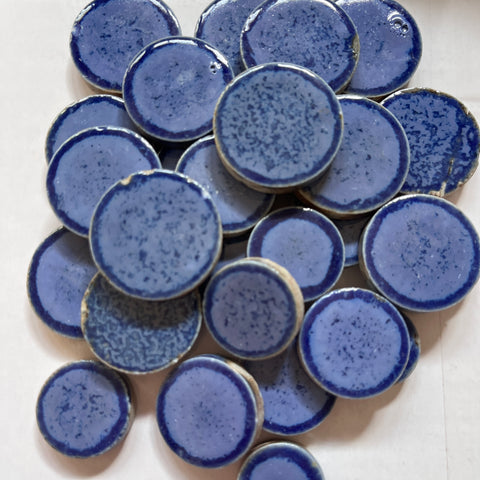 Ceramic Round Assorted - BLUE 4 oz