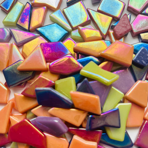 Iridescent Irregular Mosaic Tiles - Mix