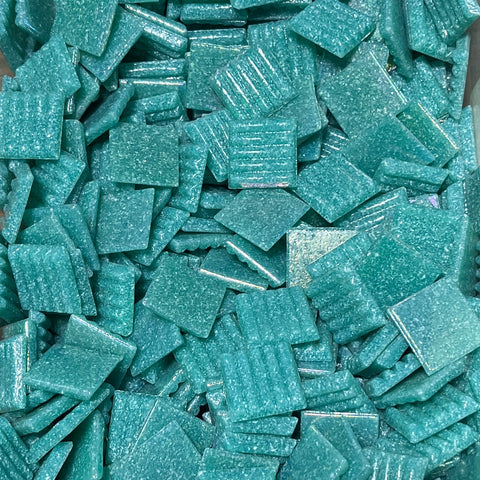 Azulejos vítreos iridiscentes de 20 mm AZUL TIFFANY