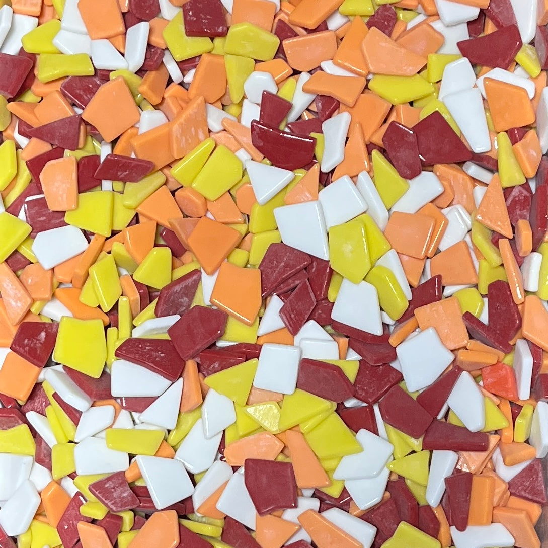 Irregular Mosaic Tiles - Fall Mix 1/2 lb