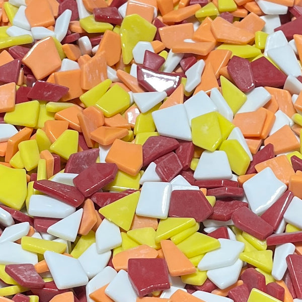 Irregular Mosaic Tiles - Fall Mix 1/2 lb