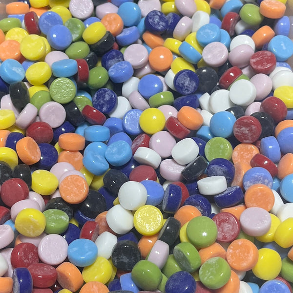 12mm Round Glass Mosaic - Glossy Mix