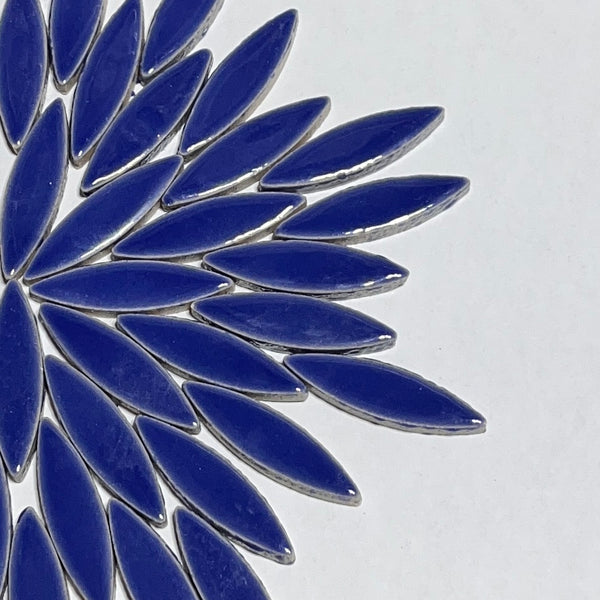 Large Ceramic Petals & Leaves for Mosaic Blue 4oz