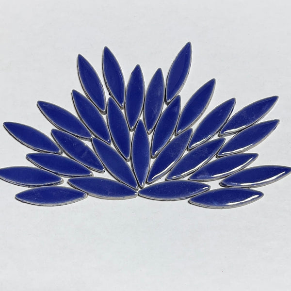 Large Ceramic Petals & Leaves for Mosaic Blue 4oz