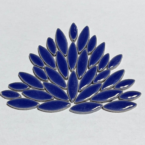 Ceramic Petals & Leaves for Mosaics - Blue Mix