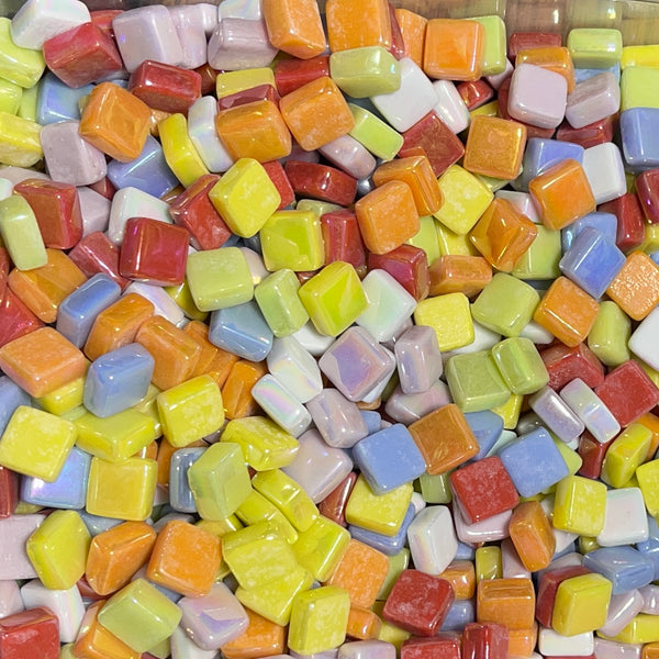 12x12 mm Squares MIX Iridescent