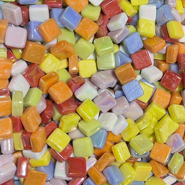 12x12 mm Squares MIX Iridescent