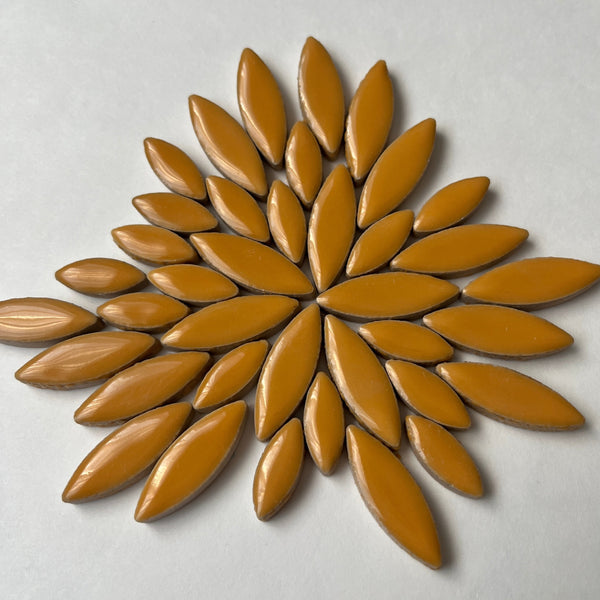 Ceramic Petals for mosaic Tangerine