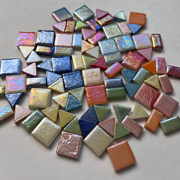 Iridescent Irregular Ceramic shapes 3.5 oz