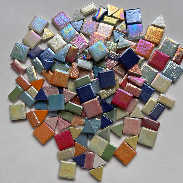 Iridescent Irregular Ceramic shapes 3.5 oz