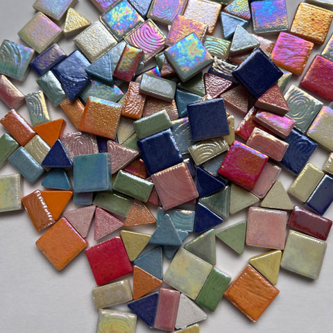 Iridescent Irregular Ceramic shapes 3.5 oz