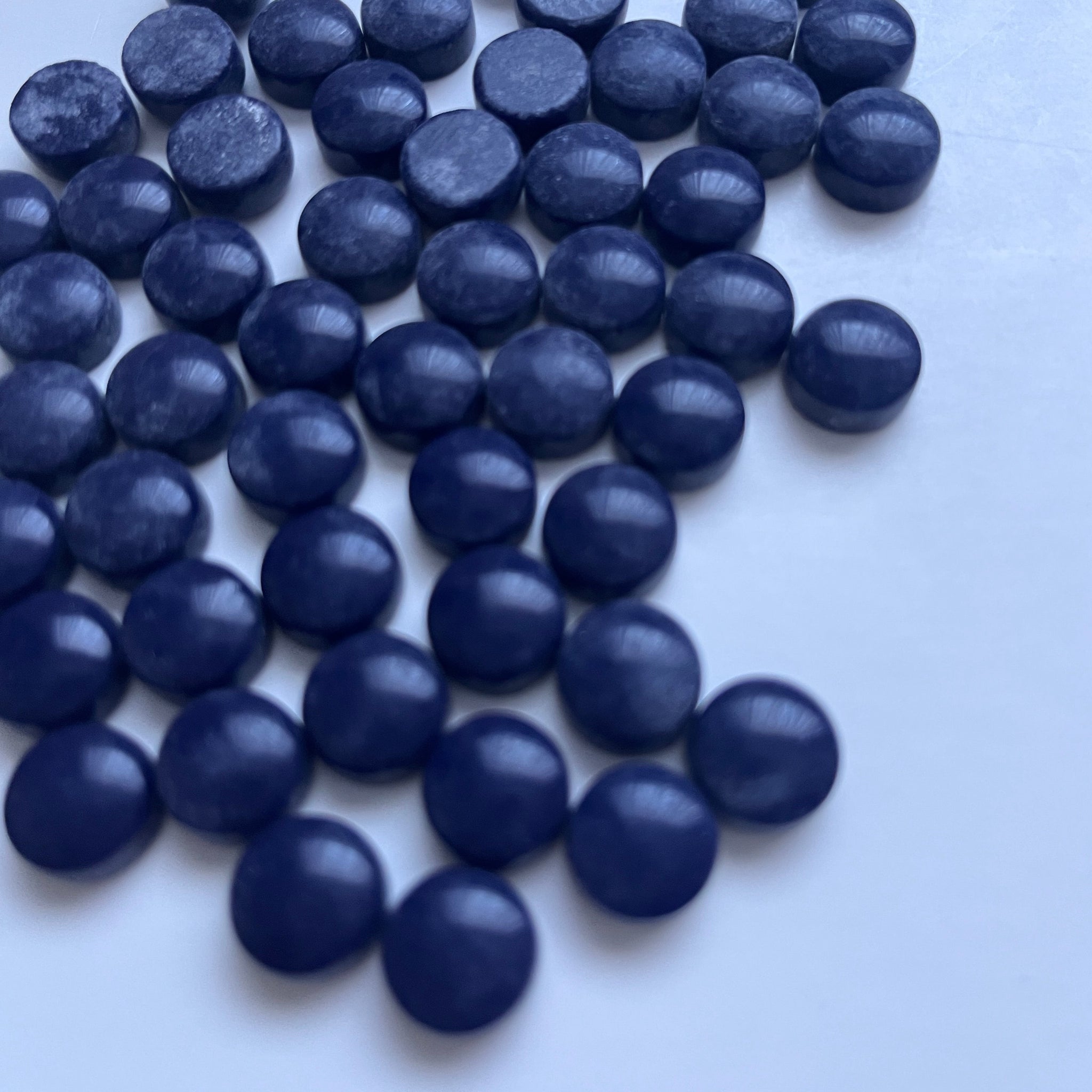 12mm Round Glass Mosaic - Dark Blue