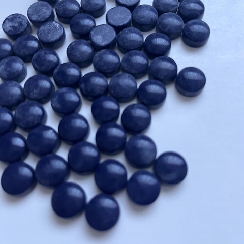 Mosaico de vidrio redondo de 12 mm, azul oscuro
