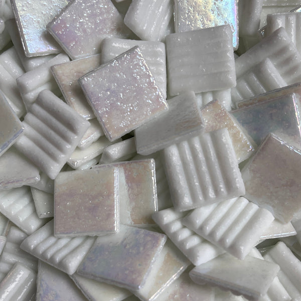 Iridescent 20mm - Vitreous Tiles SHINY WHITE