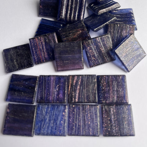 Gold Streaky 20mm - Vitreous Tiles ROYAL PURPLE