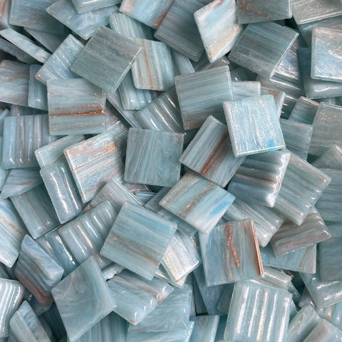 Gold Streaky 20mm - Vitreous Tiles AQUA COPPER