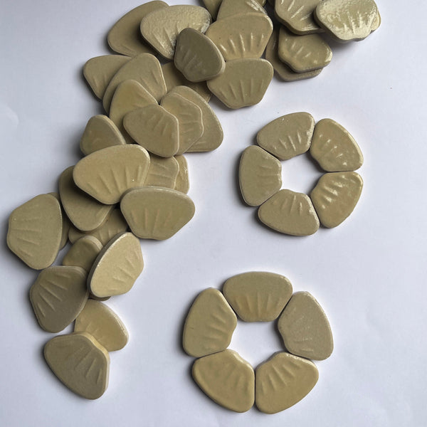 Glazed Ceramic Petals - BEIGE 4oz