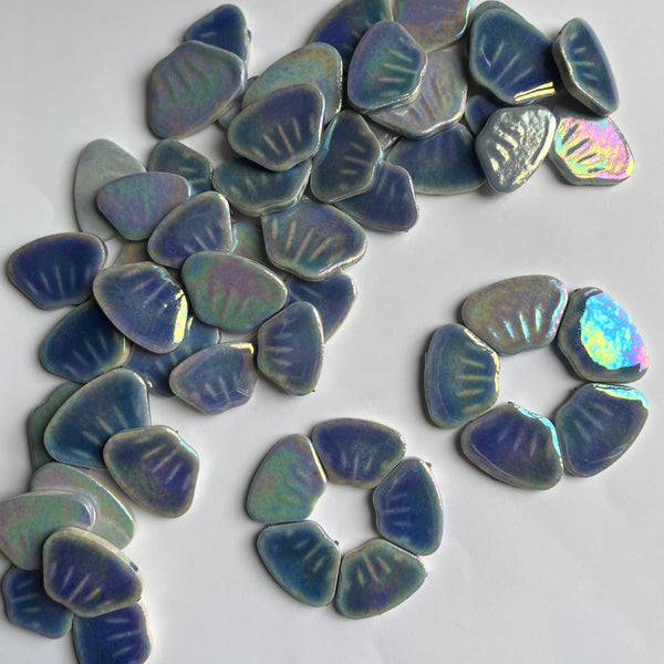 Iridescent Ceramic Petals - BLUE 4oz