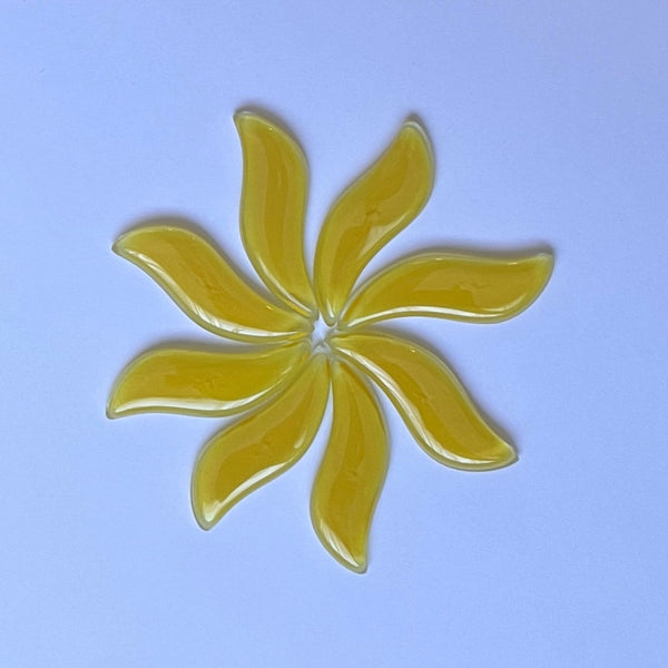 Wavy Glass Petals/Leaves - Large - set of 8