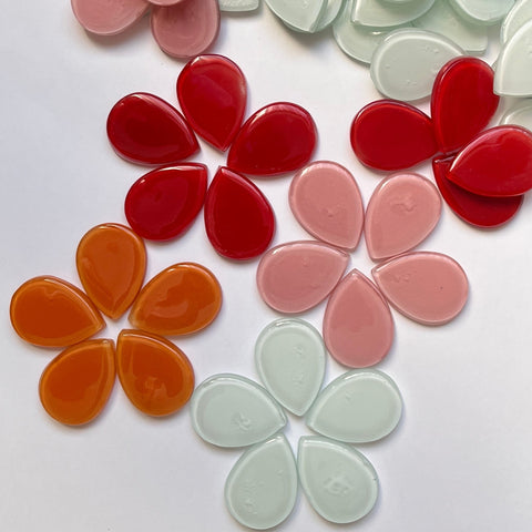 Rounded Glass Petals - Set of 5 petals