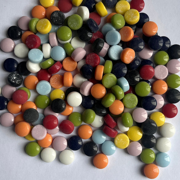 12mm Round Glass Mosaic - NEW Mix