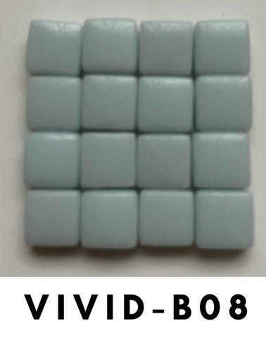 Vivid 12x12 mm Squares Sea Blue Tones B08
