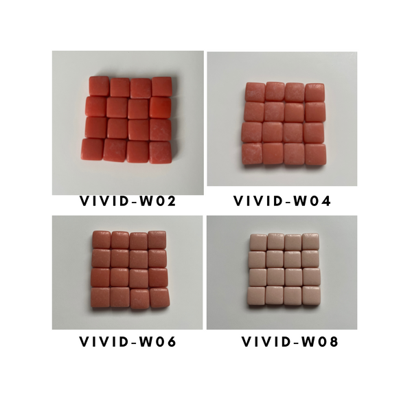 Vivid 12x12 mm Squares Rose & Brown
