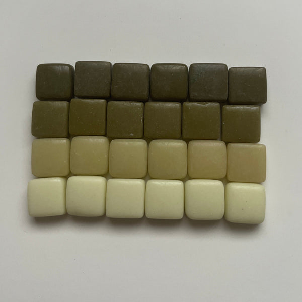 Vivid 12x12 mm Squares Olive Tones