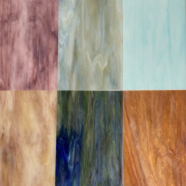 Stained Glass Sheets Pack - PURPLE 4x6 inches