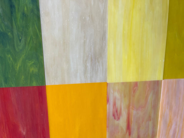 Stained Glass Sheets Pack - RED/YELLOW 4x6 inches